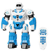 Робот трансформер на радиоуправлении, EL-2166, Синий / Интерактивная разборная светодиодная игрушка на пульте