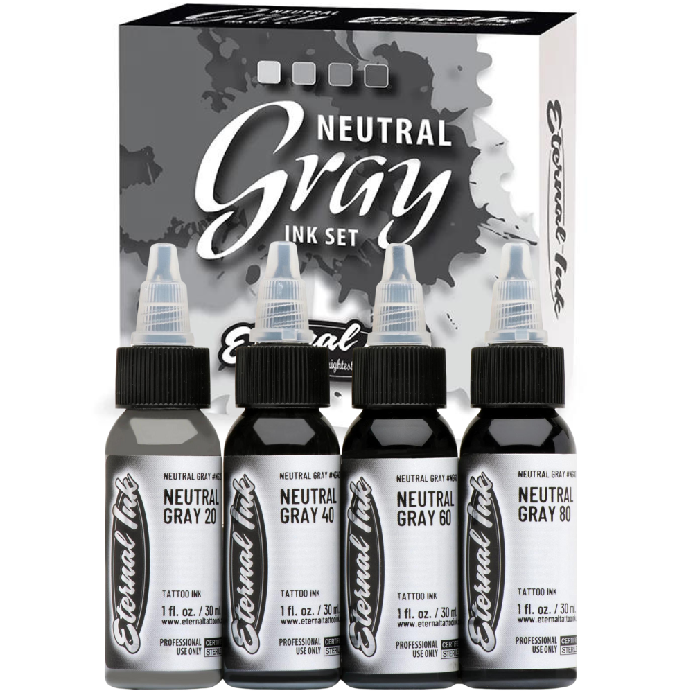Набір тату фарб Neutral Gray Set Eternal по 15 мл