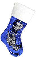 Шкарпетка для подарунків "Полярна ніч" 49 см, з паєтками