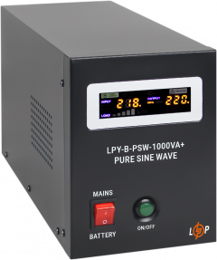 ДБЖ з правильною синусоїдою 12V LogicPower LPY-B-PSW-1000VA+(700Вт) 10A/20A