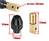 Кулачковий патрон №408L на вал 4,0 мм затискач 0,3-4,0 мм для гавера 8 x 0,75 дрилі Dremel, фото 4