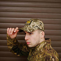 Кепка ВСУ пиксель бейсболка тактическая армейская камуфляжная военная с липучкой под шеврон