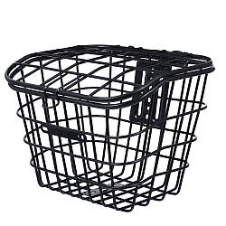 Кошик велосипедний Baisike JK221091 сталевий з кришкою, колесо 28", Чорний