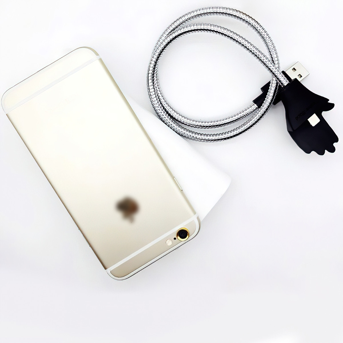 Купить Кабель Lightning-USB "Metal cable - ладонь" 48см Серо-черный ...
