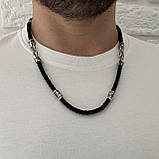 Шовковий шнурок зі срібними вставками, фото 5