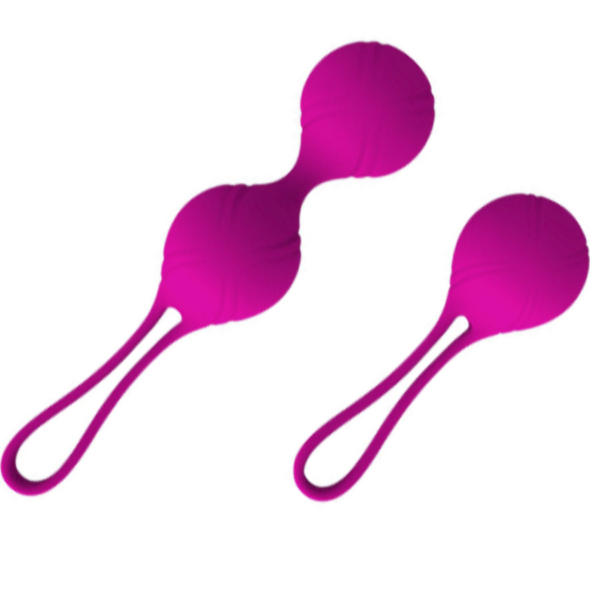 Набір вагінальних кульок рожевого кольору Ningbo aiLe Dona 2 штуки ErMax