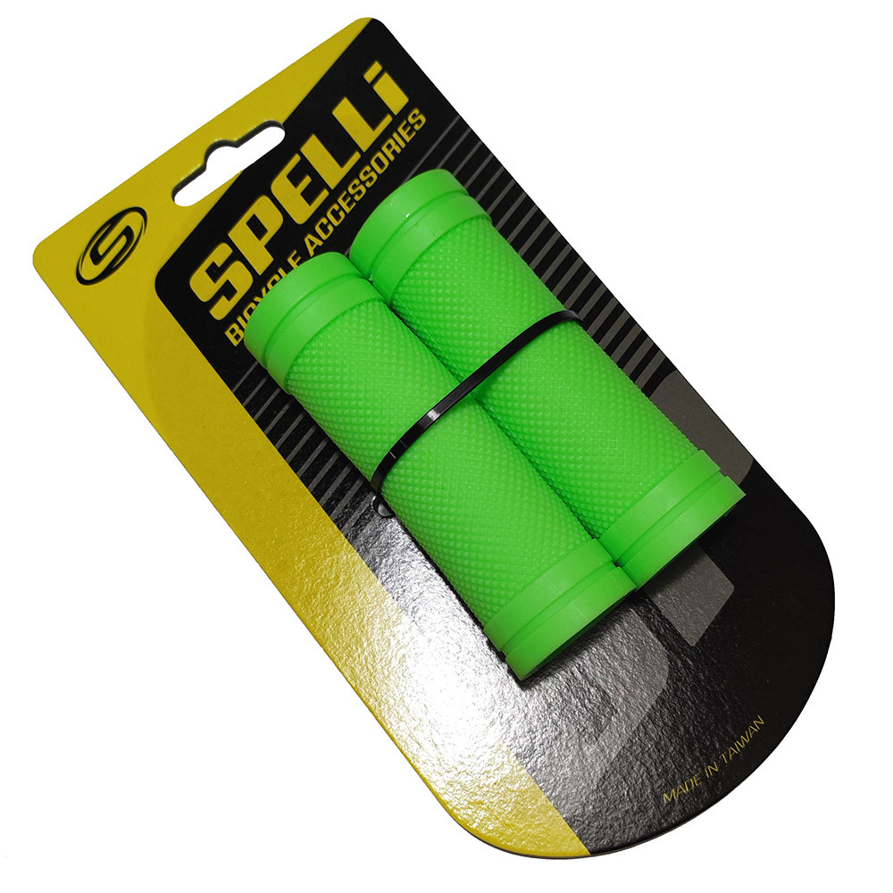 Грипси на велосипед Spelli SBG-660S, довжина 90 мм, під ревошиф, зелені