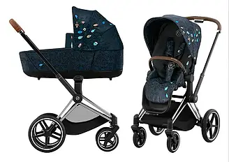 Cybex Priam Jewels of Nature 4.0 шасі Chrome Brown коляска 2 в 1