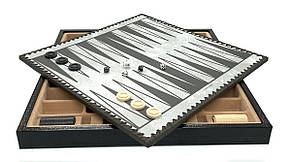 Дошка для шахів, шашок та нард з місцем для зберігання фігур з екошкіри від італійського бренду Italfama