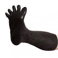 Носки высокие латексные с пальцами черного цвета Uabdsm Latex five fingers socks Large ErMax