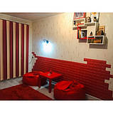 Самоклеюча декоративна 3D панель під червону цеглу 700x770x3 мм, фото 2