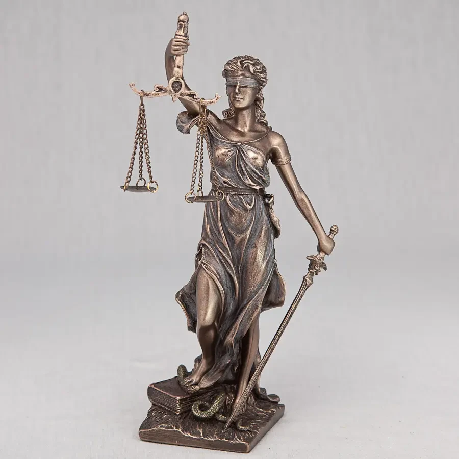 Статуетка Veronese Феміда богиня правосуддя символ справедливості 21 см полістоун з бронзовим покриттям 75802