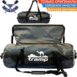 Сумка чорна баул Tramp на 40 л баул гермосумка Трамп гермомішок для водного туризму з PVS гермо сумка ПЛЕЧОВИЙ РЕМІНЬ ручки