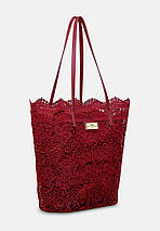 Пляжна сумка Marc&Andre Lace Bag силиконова мереживна ВА 19-07 бордо, фото 2