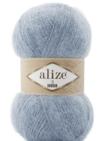 Нитки пряжа для в'язання з мохером 3 SEASON Три сезони Alize № 21 - сірий