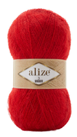 Нитки пряжа для в'язання з мохером 3 SEASON Три сезони Alize № 56 - червоний