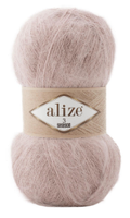 Нитки пряжа для в'язання з мохером 3 SEASON Три сезони Alize № 67 - молочний беж