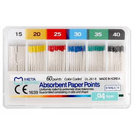 .04 №15-40 60 шт Паперові штифти Absorbent Paper Points Meta Biomed