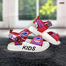 Босоніжки дитячі для хлопчика відкриті червоні на липучках ВВТ 22