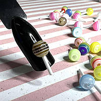 Прикраса об'ємна "Чупа-чупс" (1шт) для дизайну нігтів коричневий