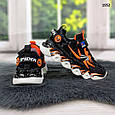 Кросівки дитячі для хлопчика чорні з помаранчевим текстильні з павуком, фото 6