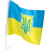 Флаг Украины с крепление для авто 30х44см. полиэстер