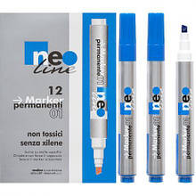 Маркер скошений Permanent №5476 Neo Line синій MZOPT