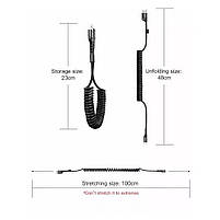 Дата кабель Baseus Fish Eye Spring Data Type-C Cable 2A (1m) (CATSR) (Чорний), фото 9