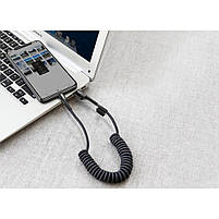 Дата кабель Baseus Fish Eye Spring Data Type-C Cable 2A (1m) (CATSR) (Чорний), фото 2