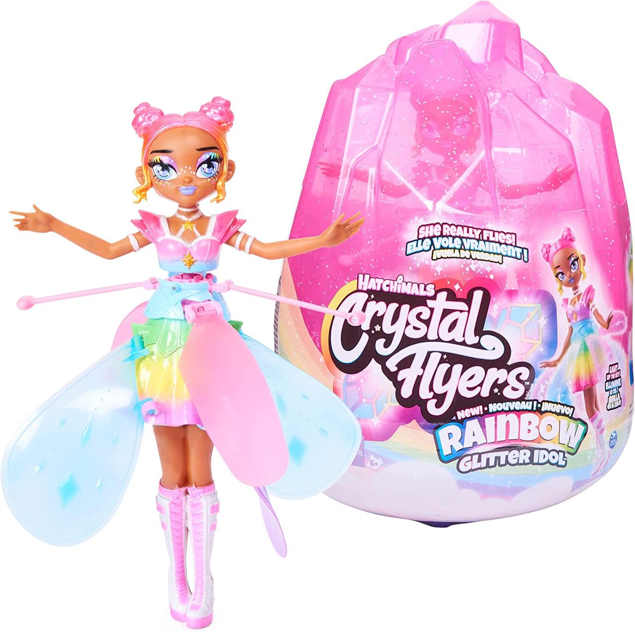 Кукла Волшебная летающая Фея Пикси Hatchimals Pixies Crystal Flyers Rainbow Glitter Idol - фото 1 - id-p1806141143