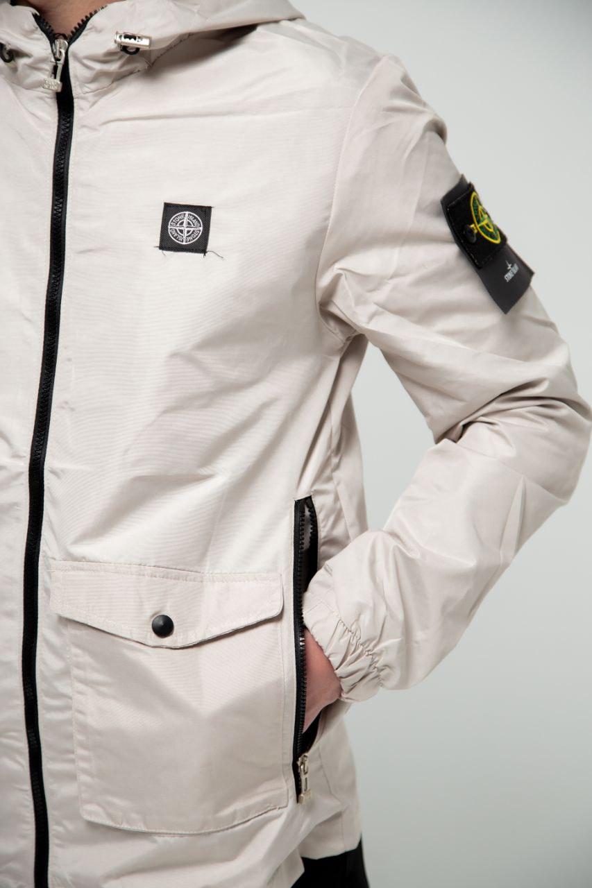 Купить Ветровка мужская Stone Island куртка демисезонная бежевая Стон ...