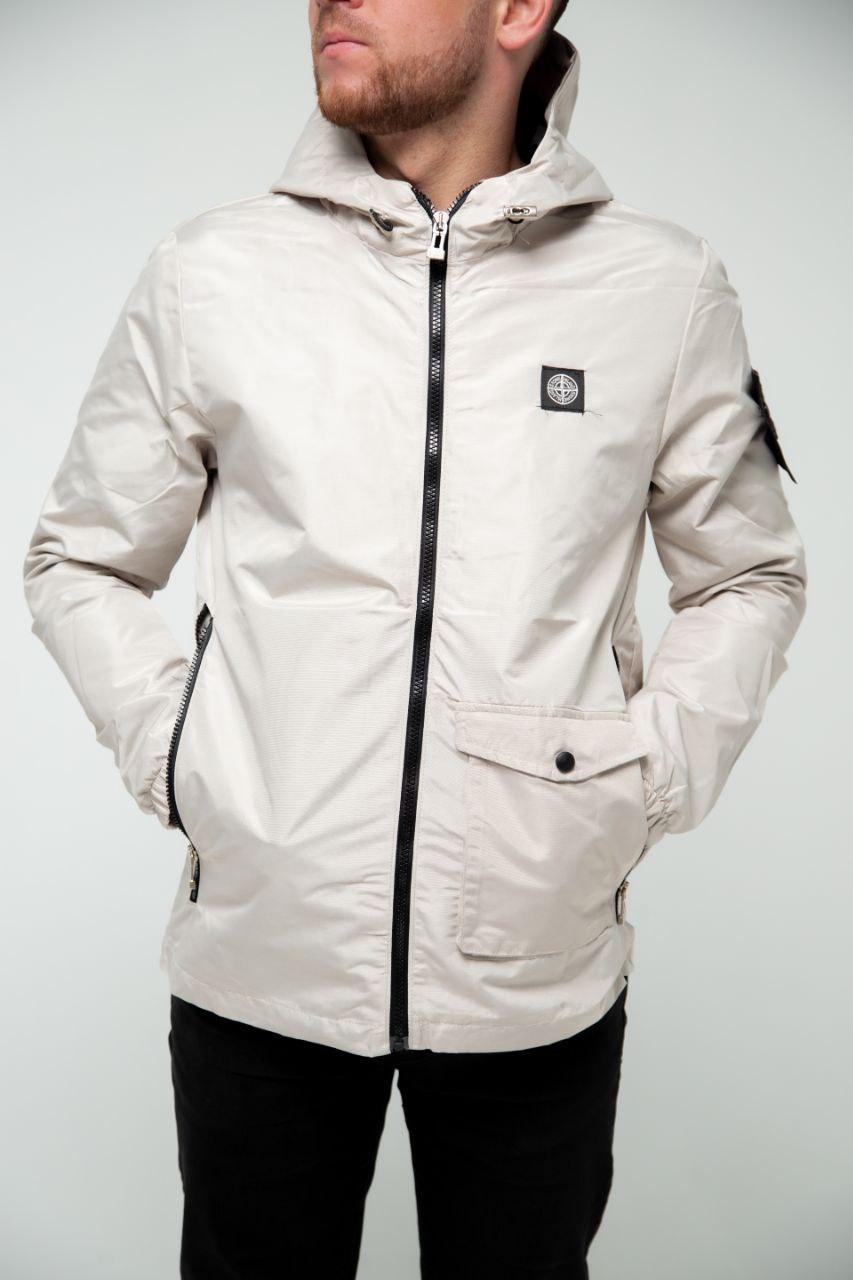 Купить Ветровка мужская Stone Island куртка демисезонная бежевая Стон ...