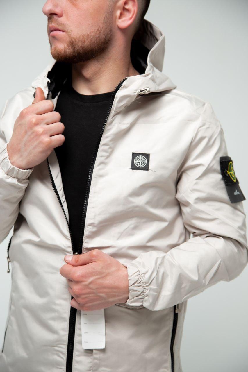 Купить Ветровка мужская Stone Island куртка демисезонная бежевая Стон ...