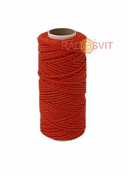 Шпагат бавовняний кольоровий - теракотовий, 45м (Радосвіт)