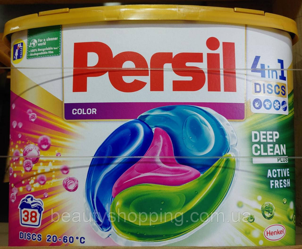 Persil Discs Color капсулы для для стирки цветного белья 4в1 38 штук - фото 1 - id-p1348316857