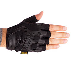 Тактичні безпалі рукавички Mechanix, чорні, фото 3