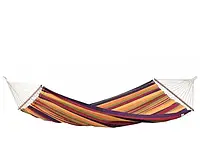 Мексиканский подвесной хлопковый гамак, с перекладинами 200*80см, разноцветный для отдыха