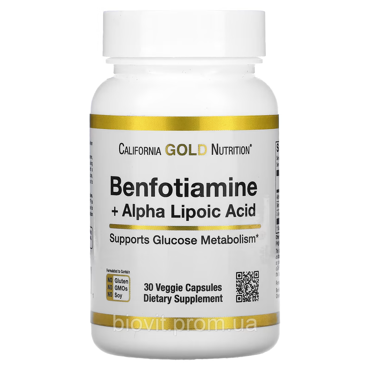 Бенфотіамін з альфа-ліпоєвою кислотою (Benfotiamine+Alpha lipoic acid) 300 мг/150 мг