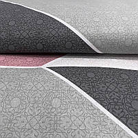 Бязь Gold бавовняна "Коса велика сіро-рожева" 220см, фото 4