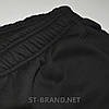 M-3XL. Чорні утеплені чоловічі спортивні штани класичного крою з якісного трикотажу трьохнитки, фото 4