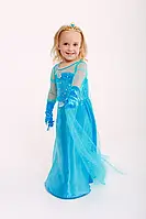 Карнавальное платье Эльзы со шлейфом для девочки 3-9 лет 130