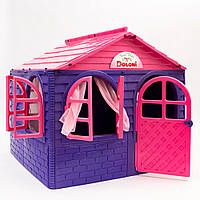Детский игровой пластиковый домик со шторками Doloni (средний) 02550/1