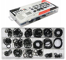 Стопорні Кільця Зовнішні та Внутрішні Ø 6-32 мм Набір 225 шт YATO (YT-06882)