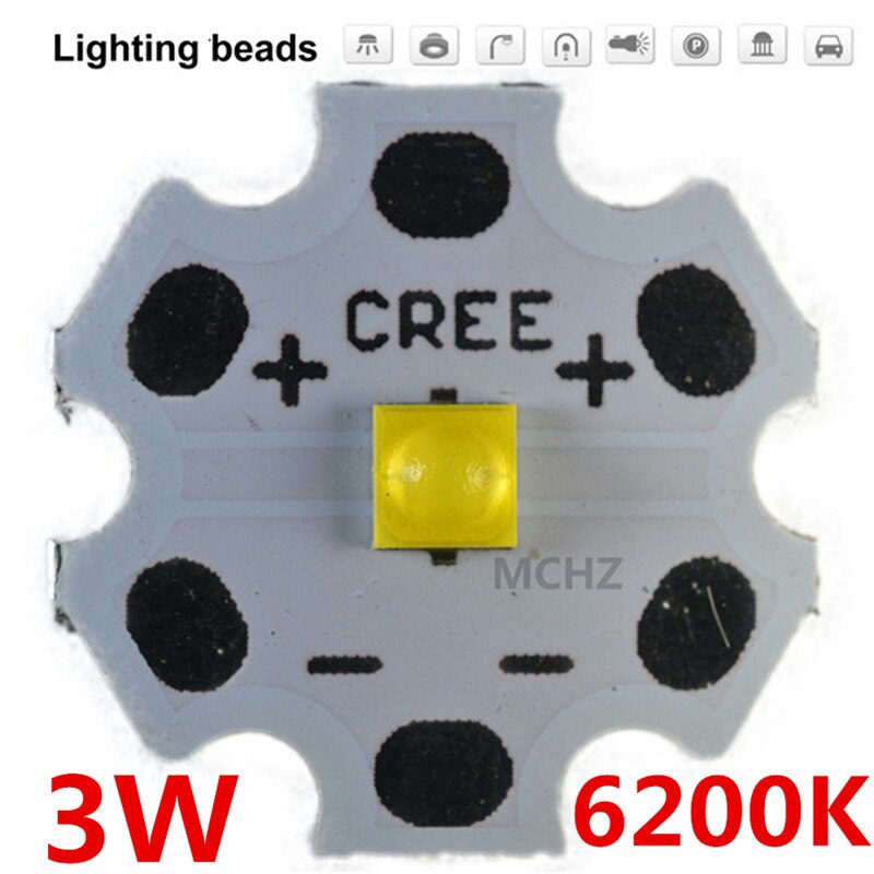 Светодиод 3w 6200K 20mm 3.2-3.6V 1000mA Cree 3w 3535 SMD, фото 1