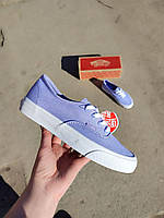 VANS Authentic Light BLUE кеды криперы светло синие на белой подошве текстиль унисекс кроссовки EUR 36 - (22.5 cm)