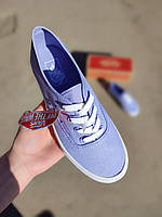 VANS Authentic Light BLUE кеды криперы светло синие на белой подошве текстиль унисекс кроссовки EUR 37 - (23.5 cm)