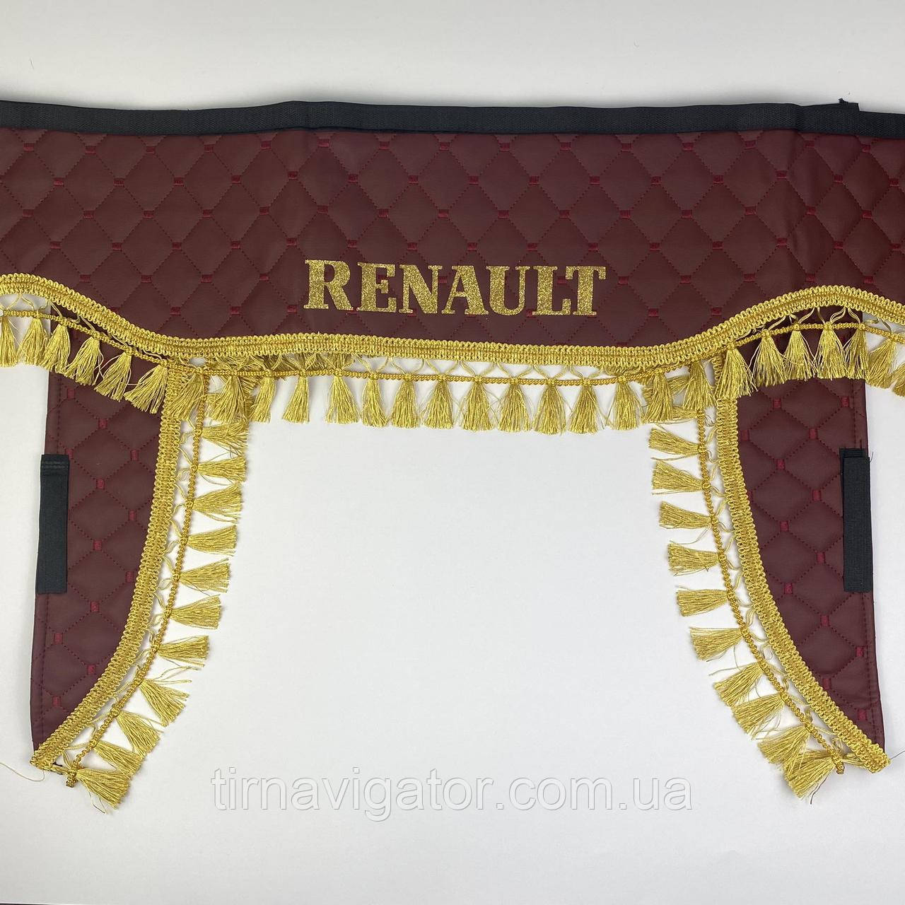 Шторка RENAULT бордова вінілова з уголками, застіжка