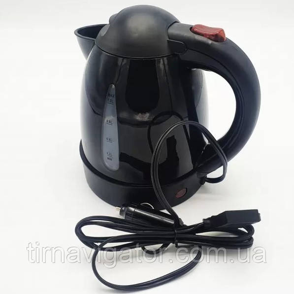 Чайник електр. 24В автомобільний 1л 250Вт (дисковий), фото 1