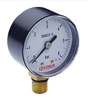 Манометр радіальний (KOER KM.502R) (0-6 bar), D=50мм, 1/4" (KR0208)