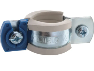Хомут трубний оцинкований KOER KCB.10.G 1/2 "(20-25) сірий (KR2784)